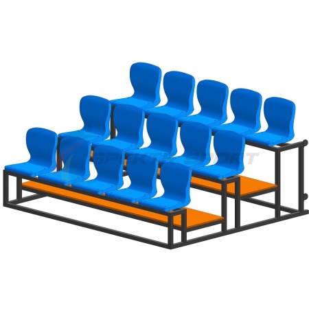 Купить Трибуна мобильная 3 ряда сиденья пластиковые на 15 мест в Тогучине 